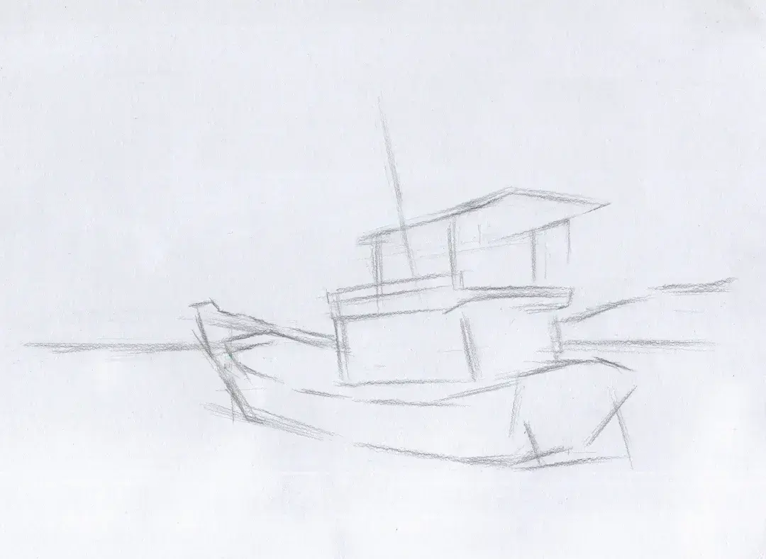 素描船怎么画步骤图片