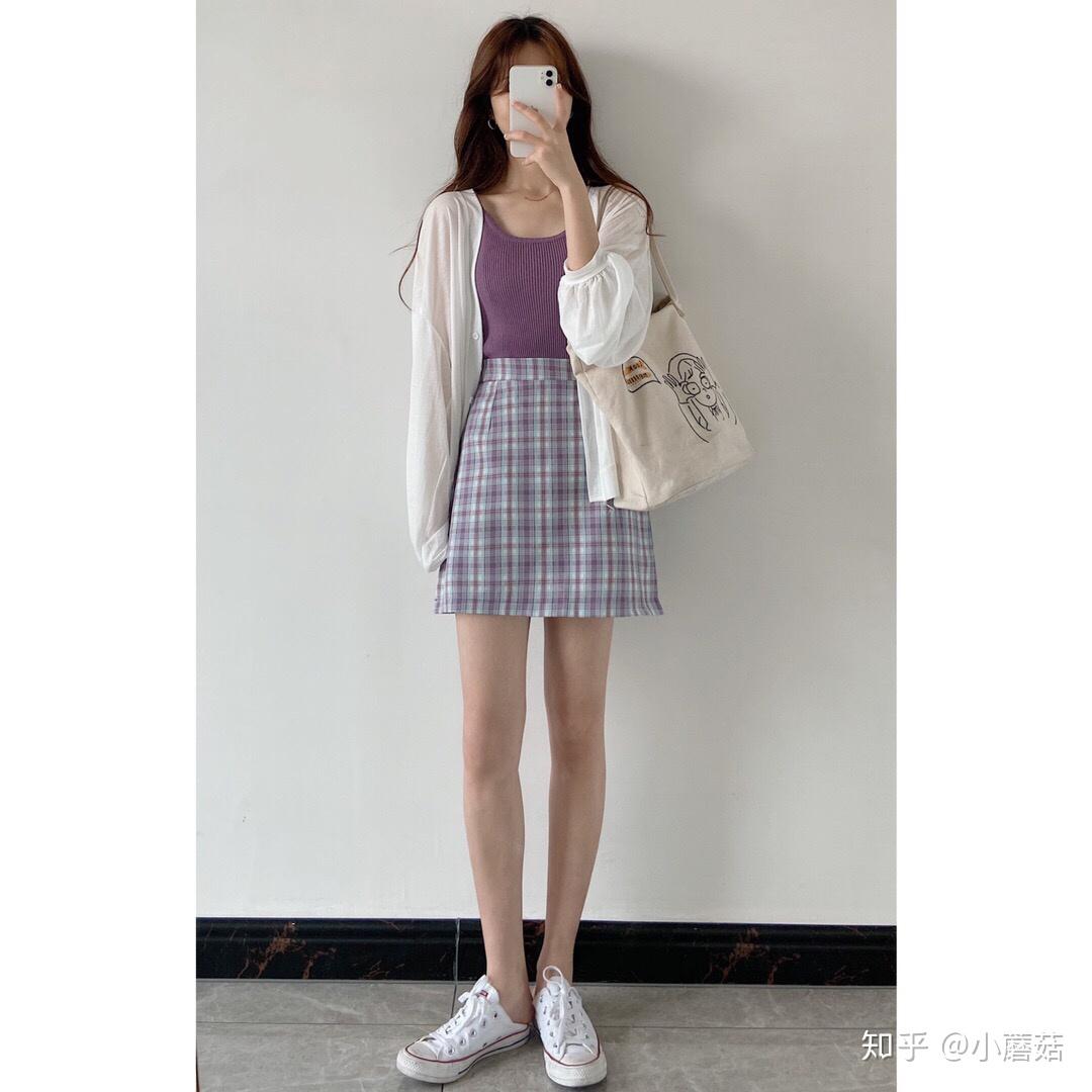 求推荐圆脸155小个子女大学生夏季穿搭