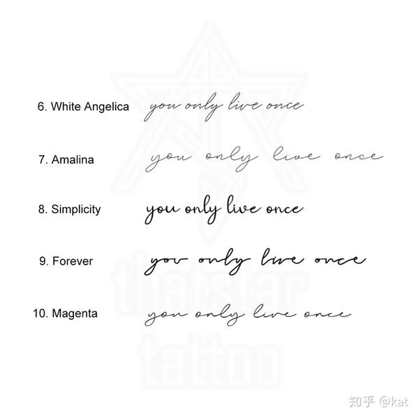 英文小纹身字体推荐