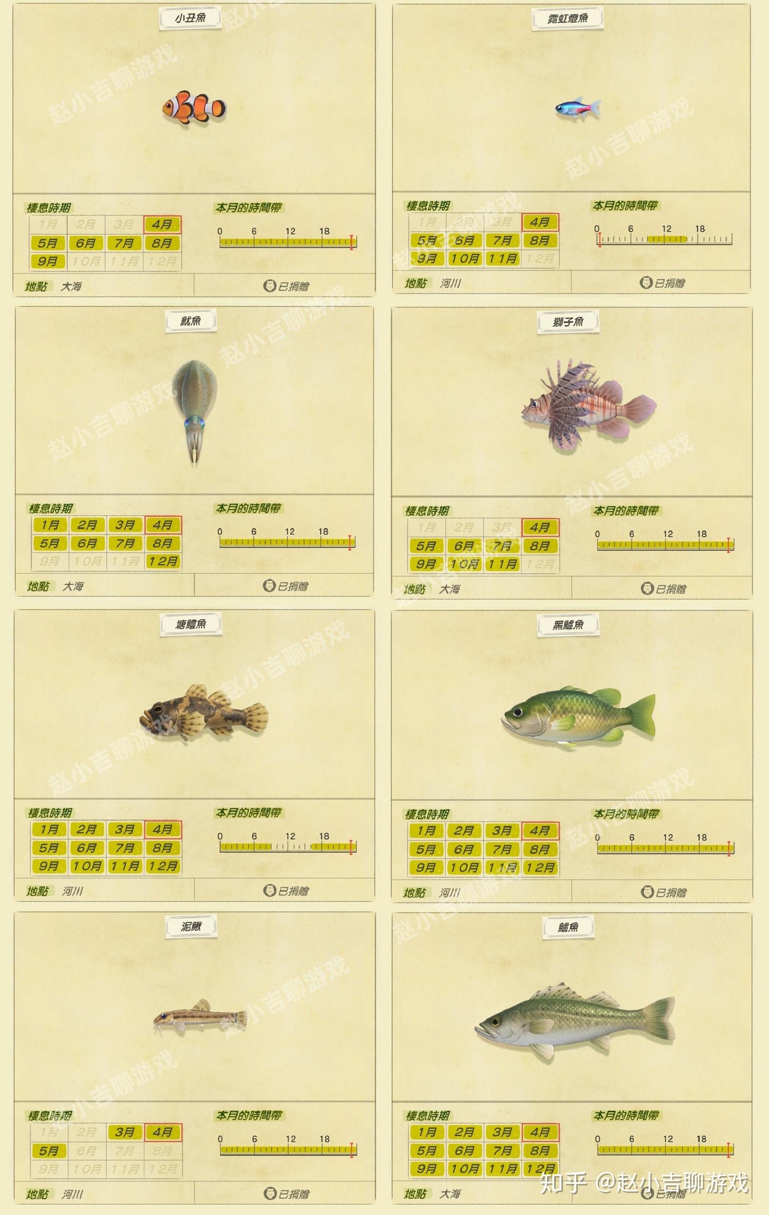 集合啦动物森友会5月鱼类图鉴鬼头刀本鱼很低调