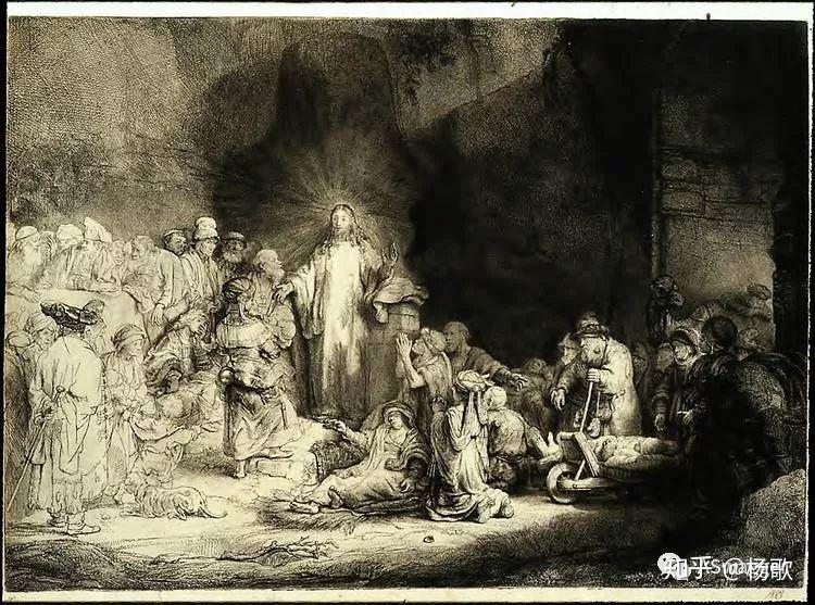 伦勃朗贫困孤独夜巡图