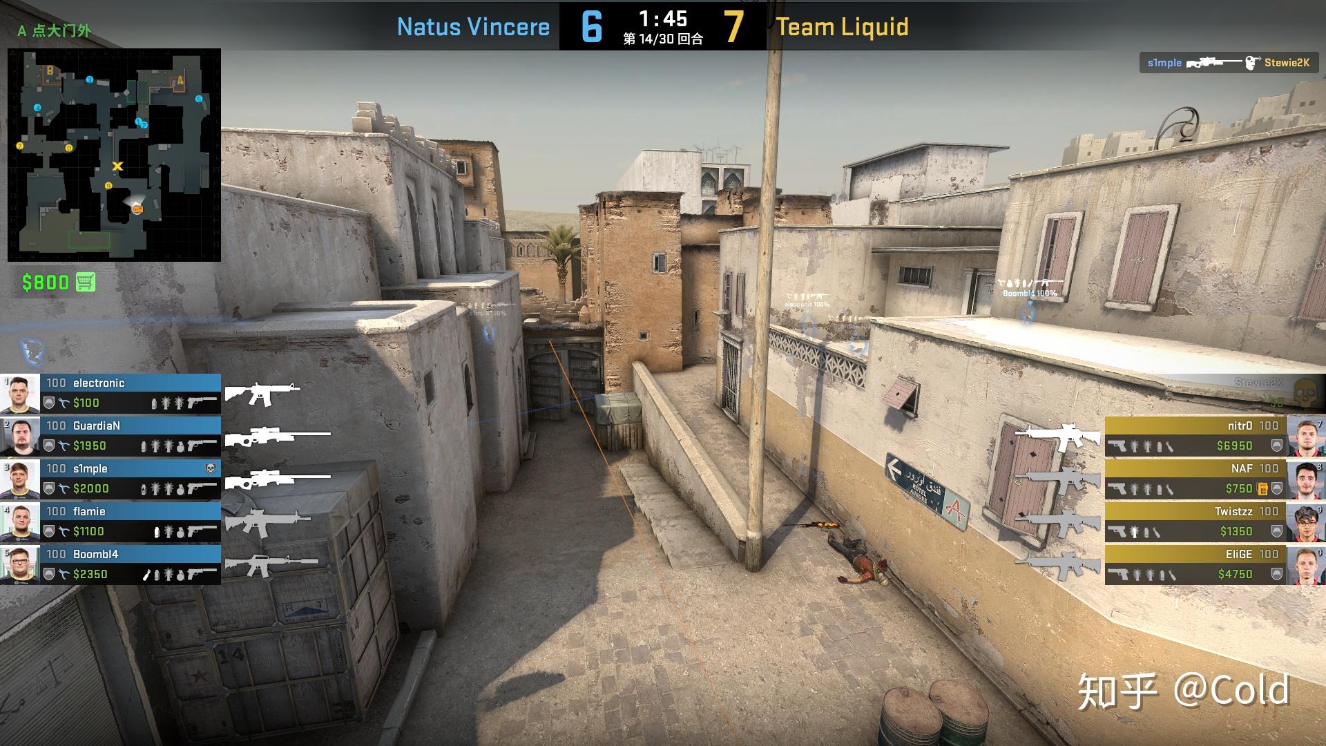 csgo地图dustⅡ全分析5blast第一轮bo1navivsliquiddemo分析