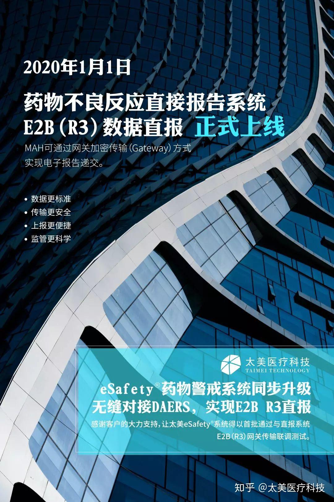 E2B(R3)直报功能上线，海普瑞第一时间完成ICSR递交，太美医疗科技eSafety提供系统支持 知乎