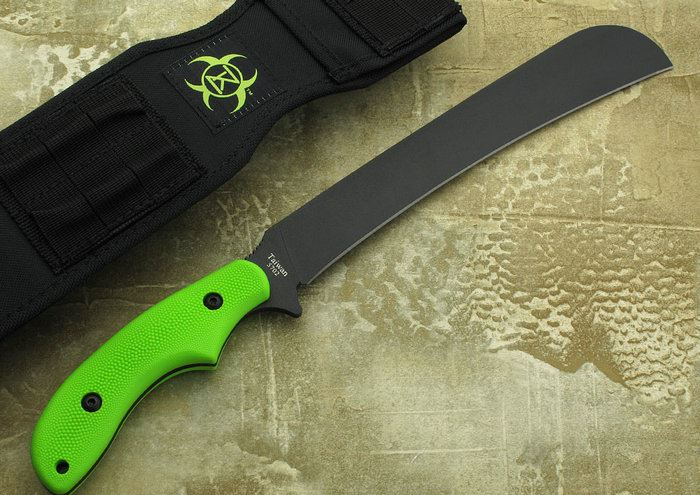 美国卡巴kabar5072zombie绿柄圆内弯砍刀