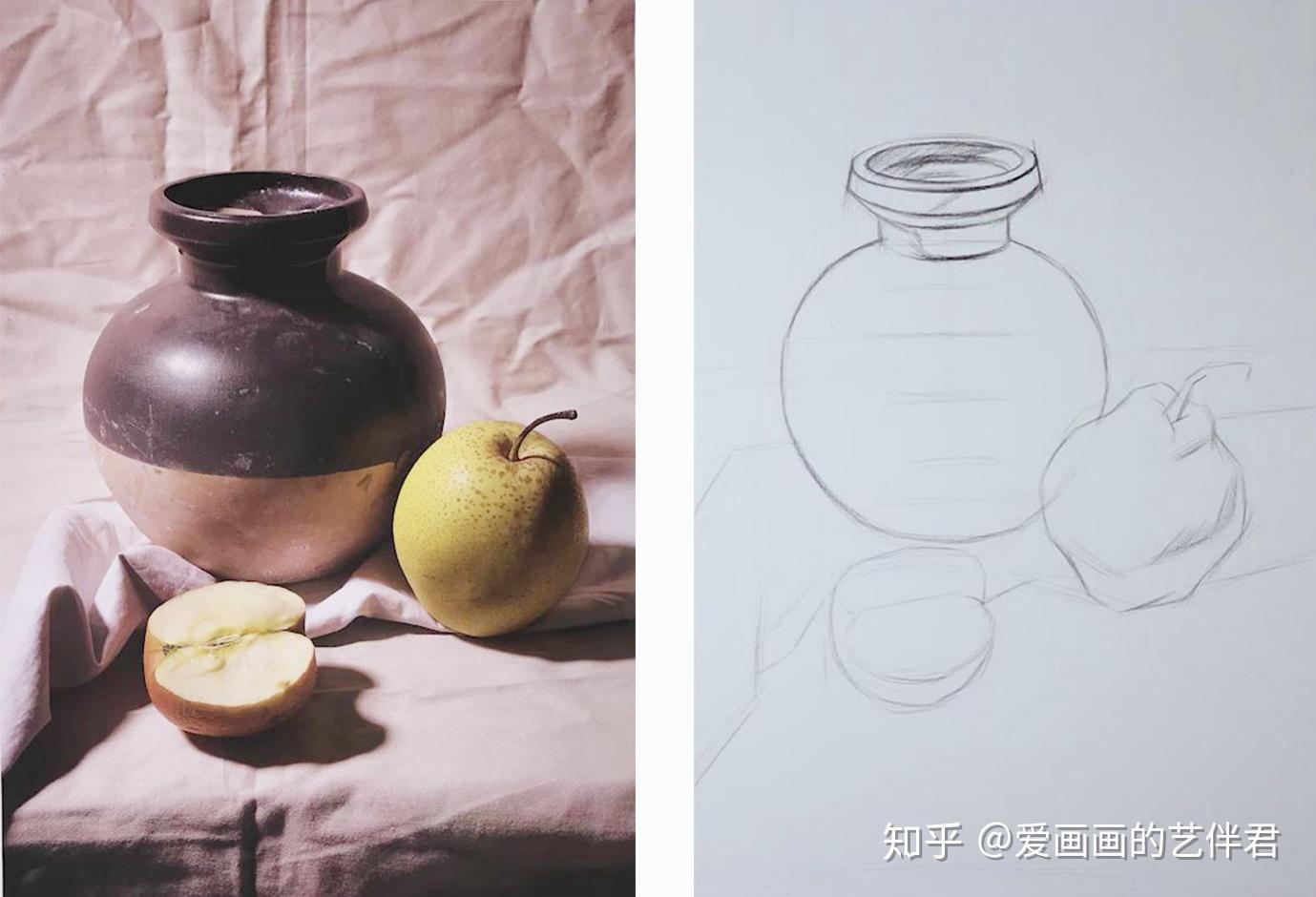 步骤讲解:明确物体的结构,找细节转折变化,交代明暗交界线,投影关系.