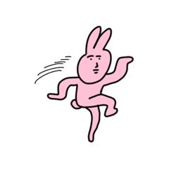 粉红兔表情包原图图片