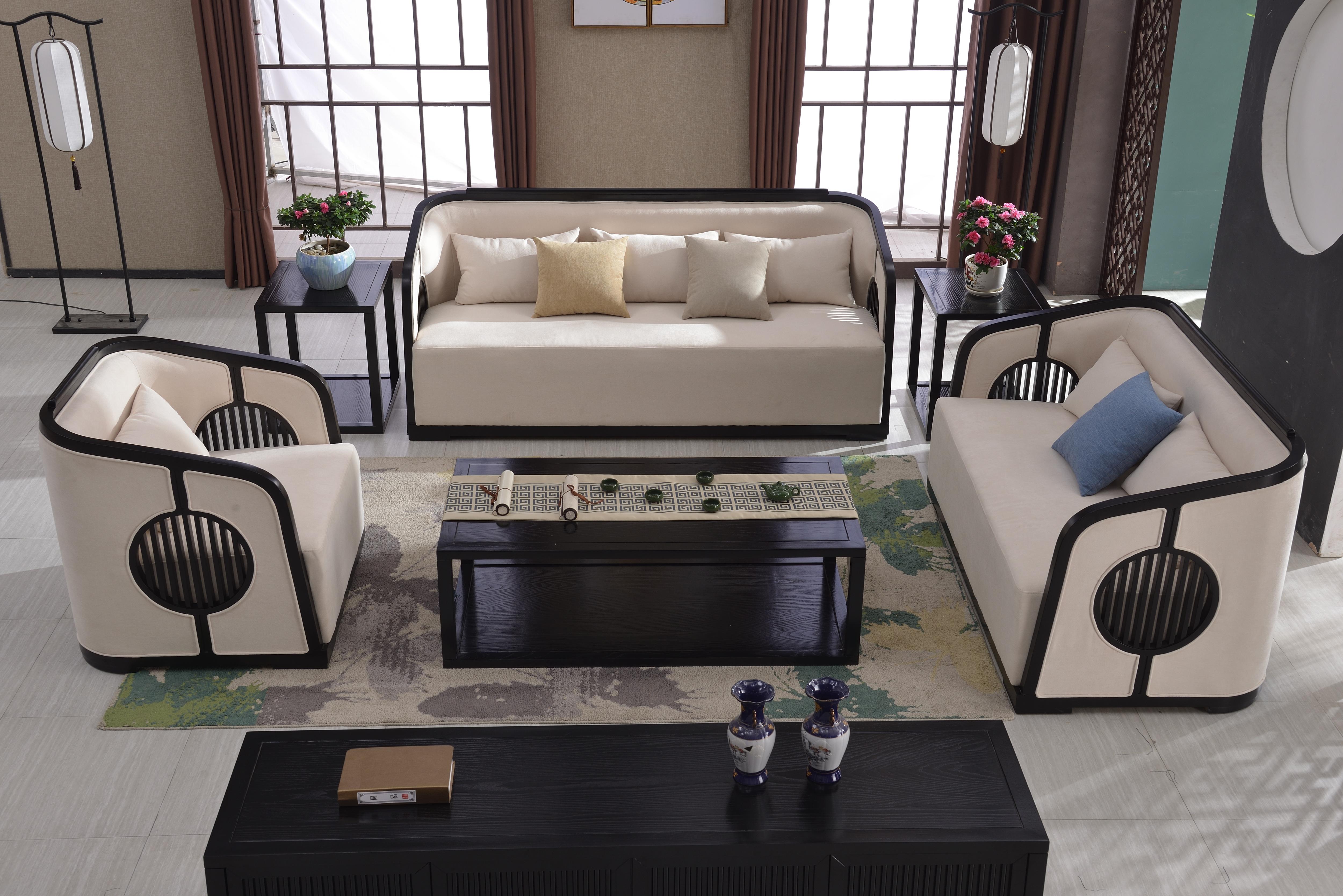 新中式布艺沙发