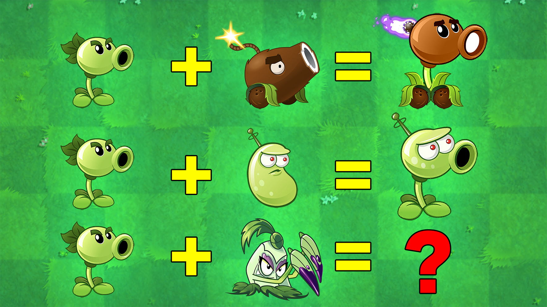 新植物:三重机枪豌豆!