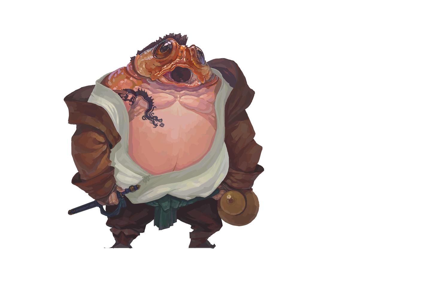 游戏原画设计社会鲤鱼精原创绘制示范