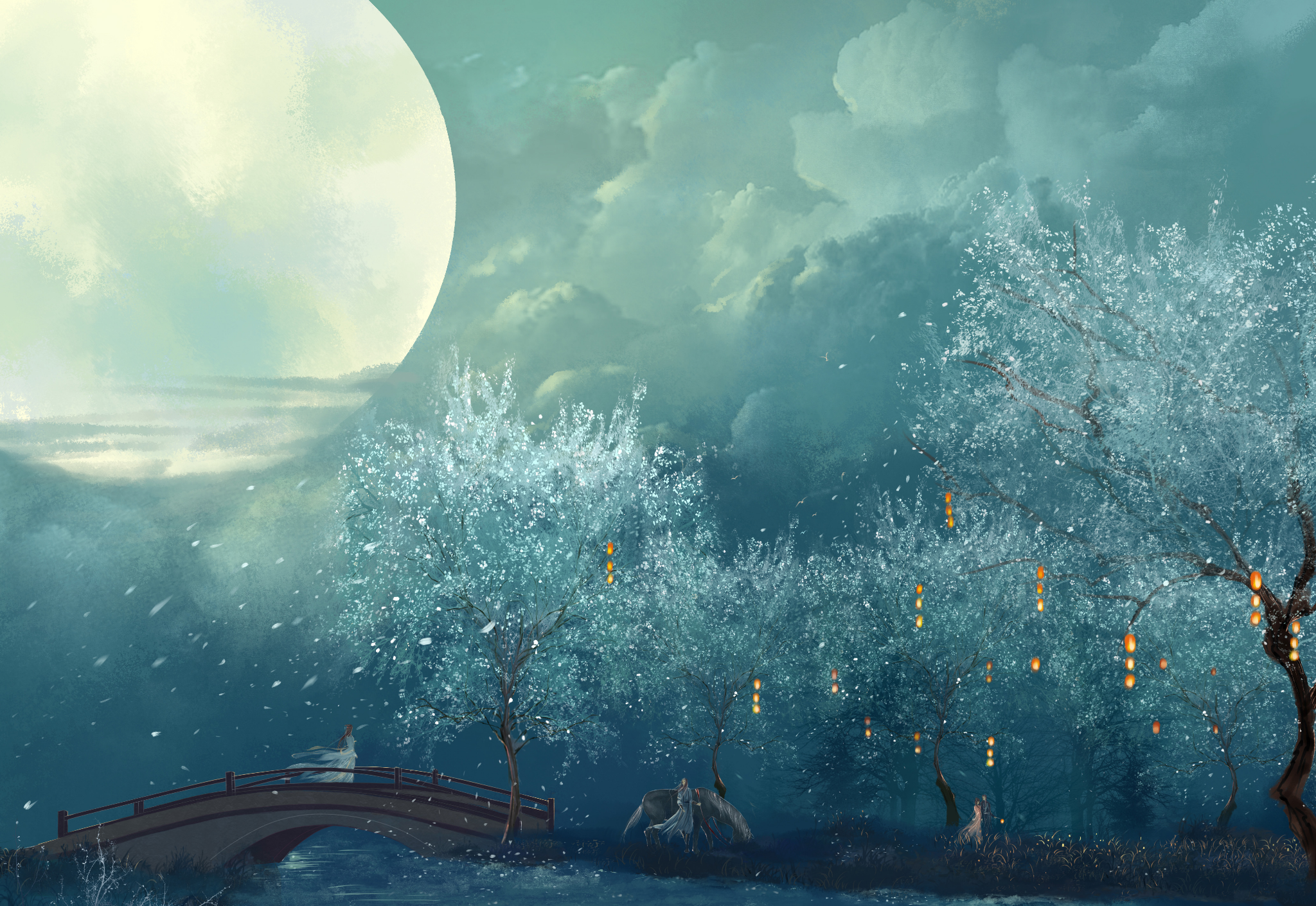 有哪些横构图的简约古风背景图