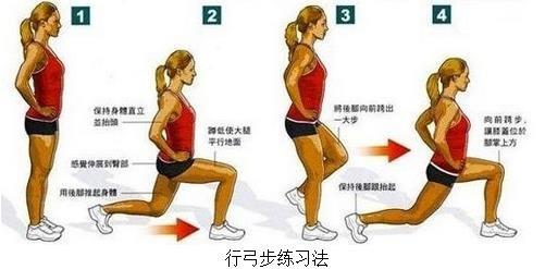 你必须保持平衡,同时在每个弓步之间向前迈步,改变你的体重和身体姿势