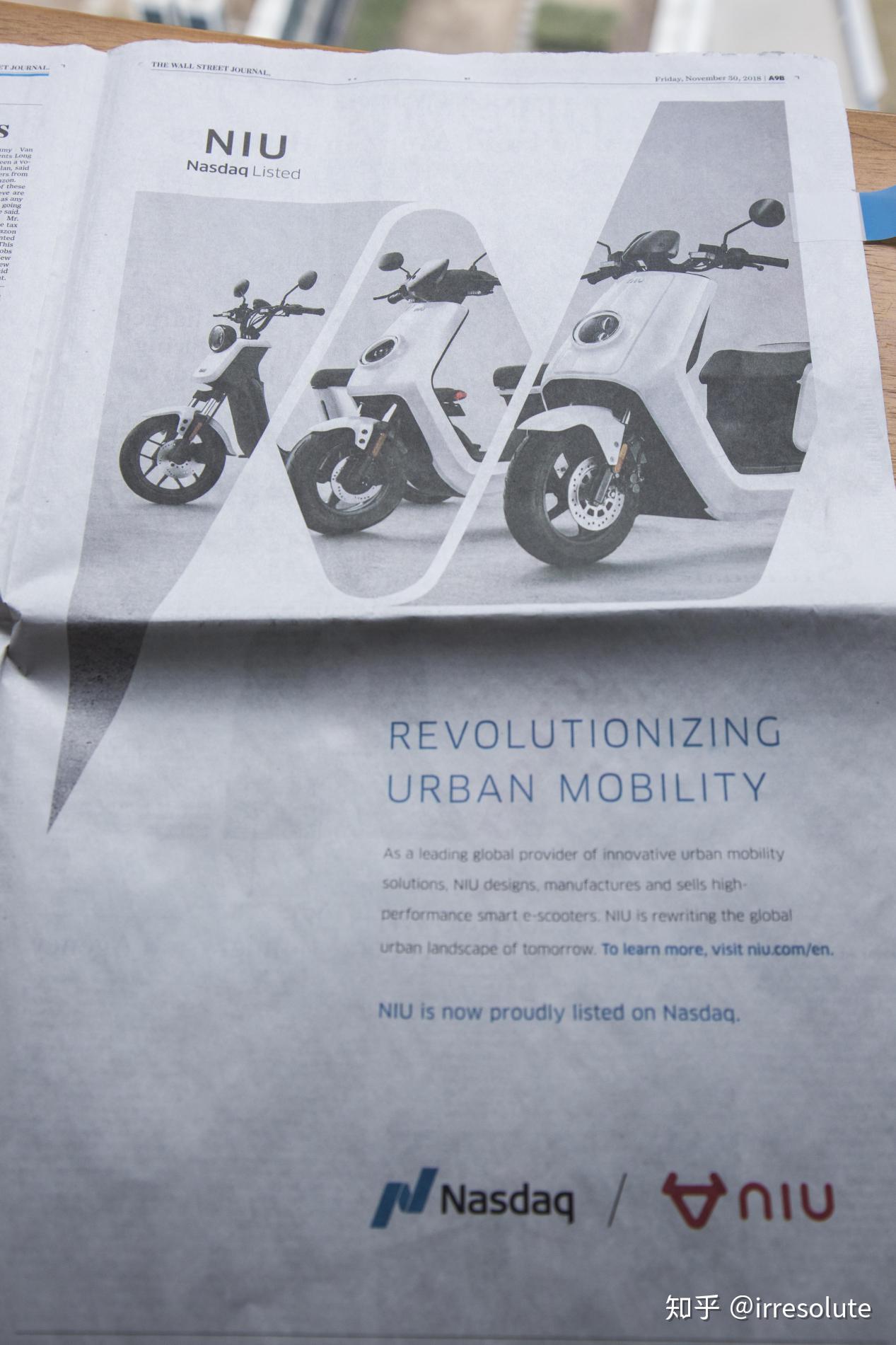 小牛电动强势登陆华尔街日报1 人赞同了该文章irresolute