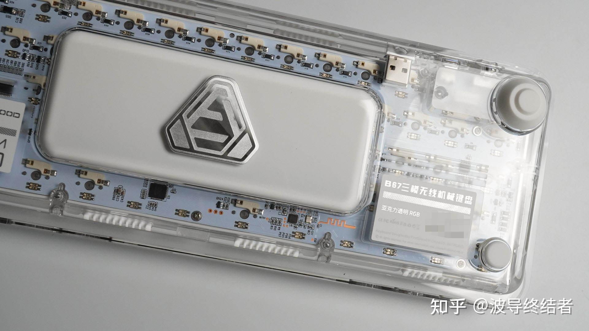晶萤剔透的漂亮 FIRST BLOOD B67三模机械键盘 知乎