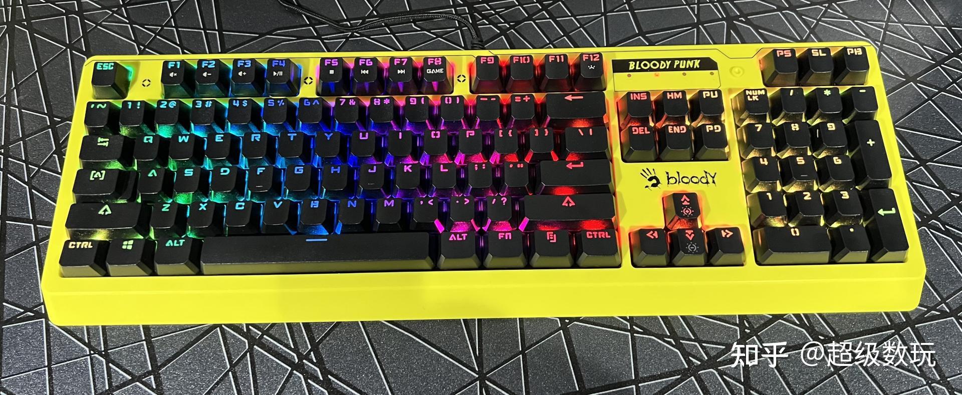 血手幽灵bloody b820rc二代光轴机械键盘104键有线吃鸡rgb背光宏编程