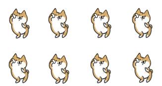 精神小狗蹦迪表情包丨小柴犬跳舞表情包