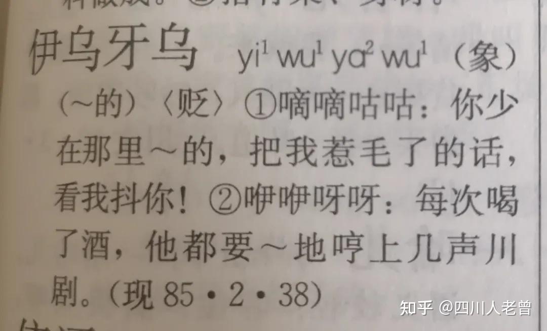 四川方言:根据语境变换词义的“咿唔呀唔” - 知乎