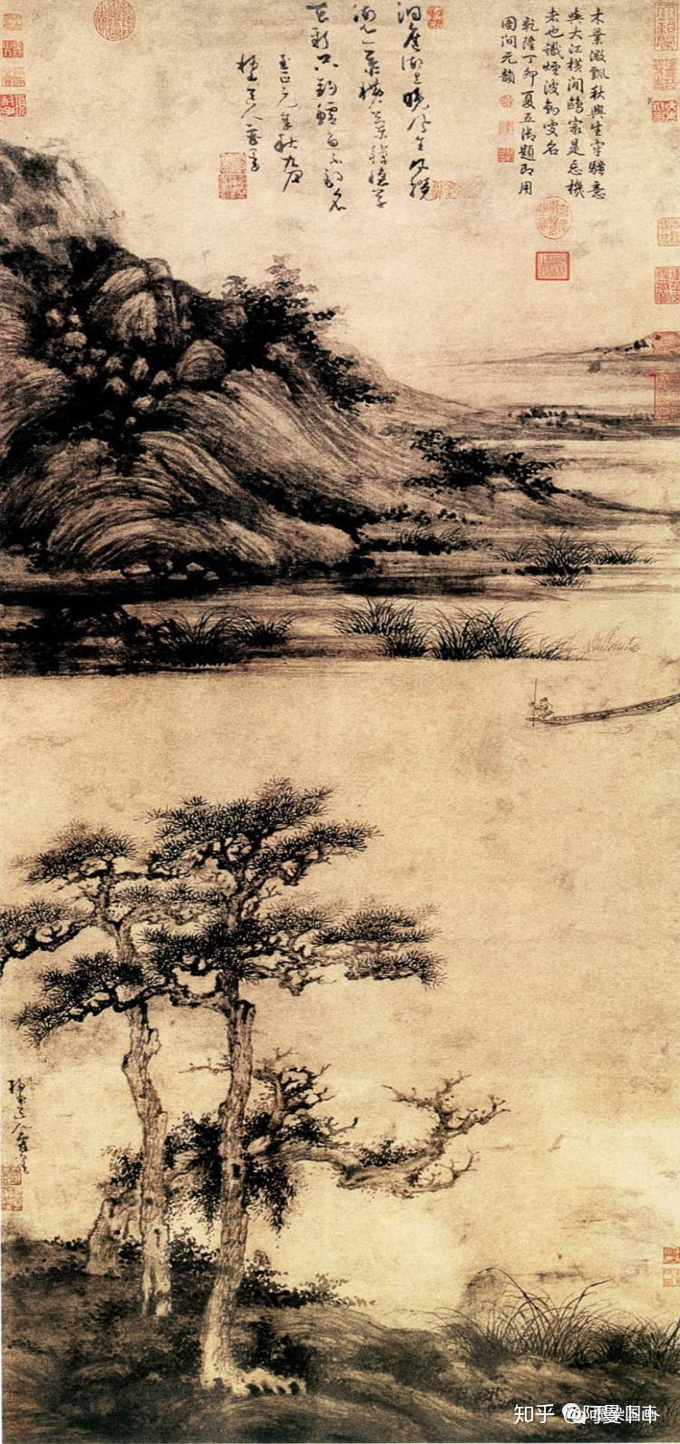 芥子园画谱之梅花道人树法