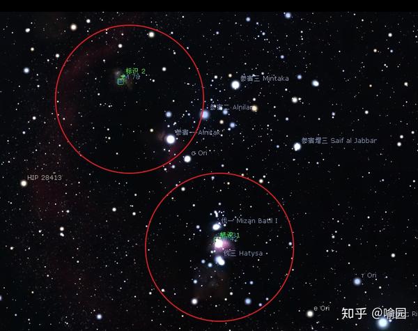 先对准m42,然后移动到参宿一
