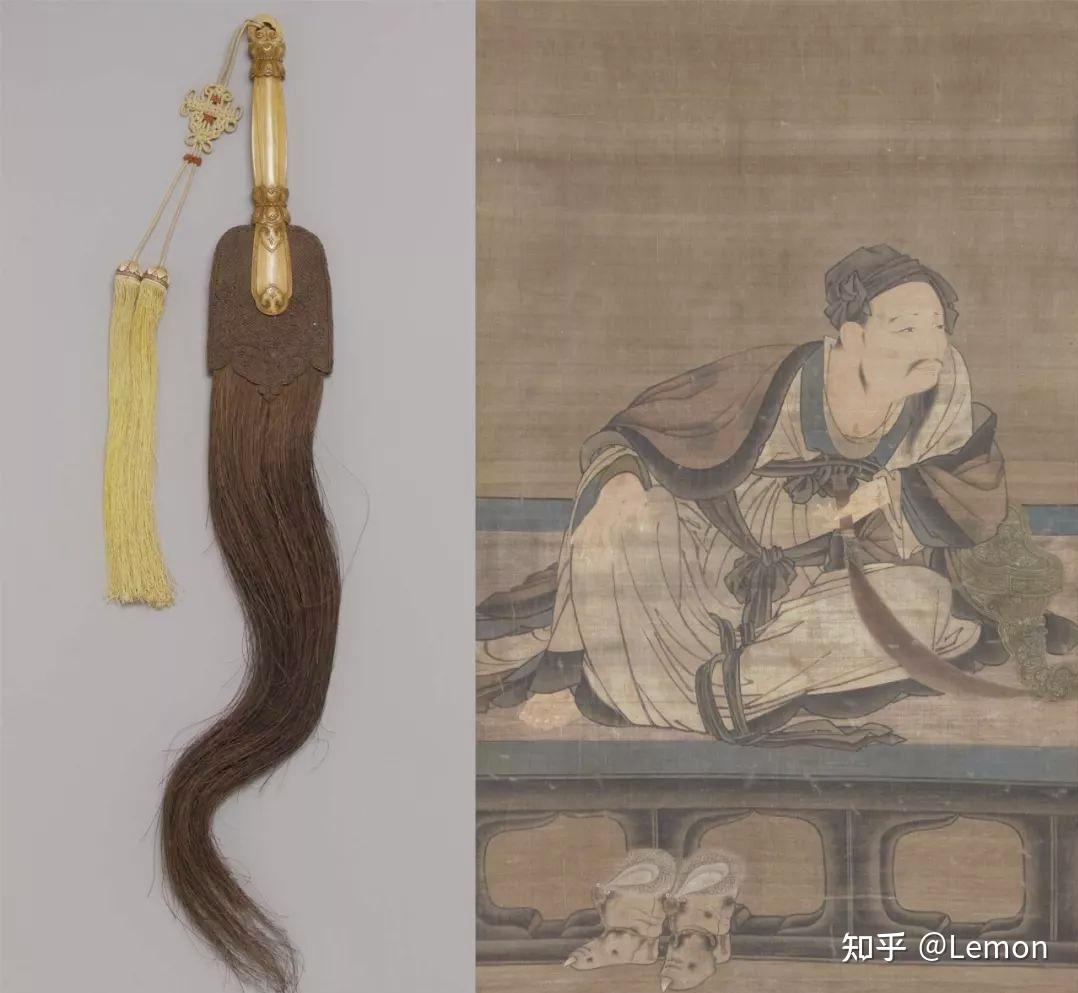 明代麈尾明代 马尾编麈尾除去麈尾和羽扇的区分存在争议外,还有拂尘也