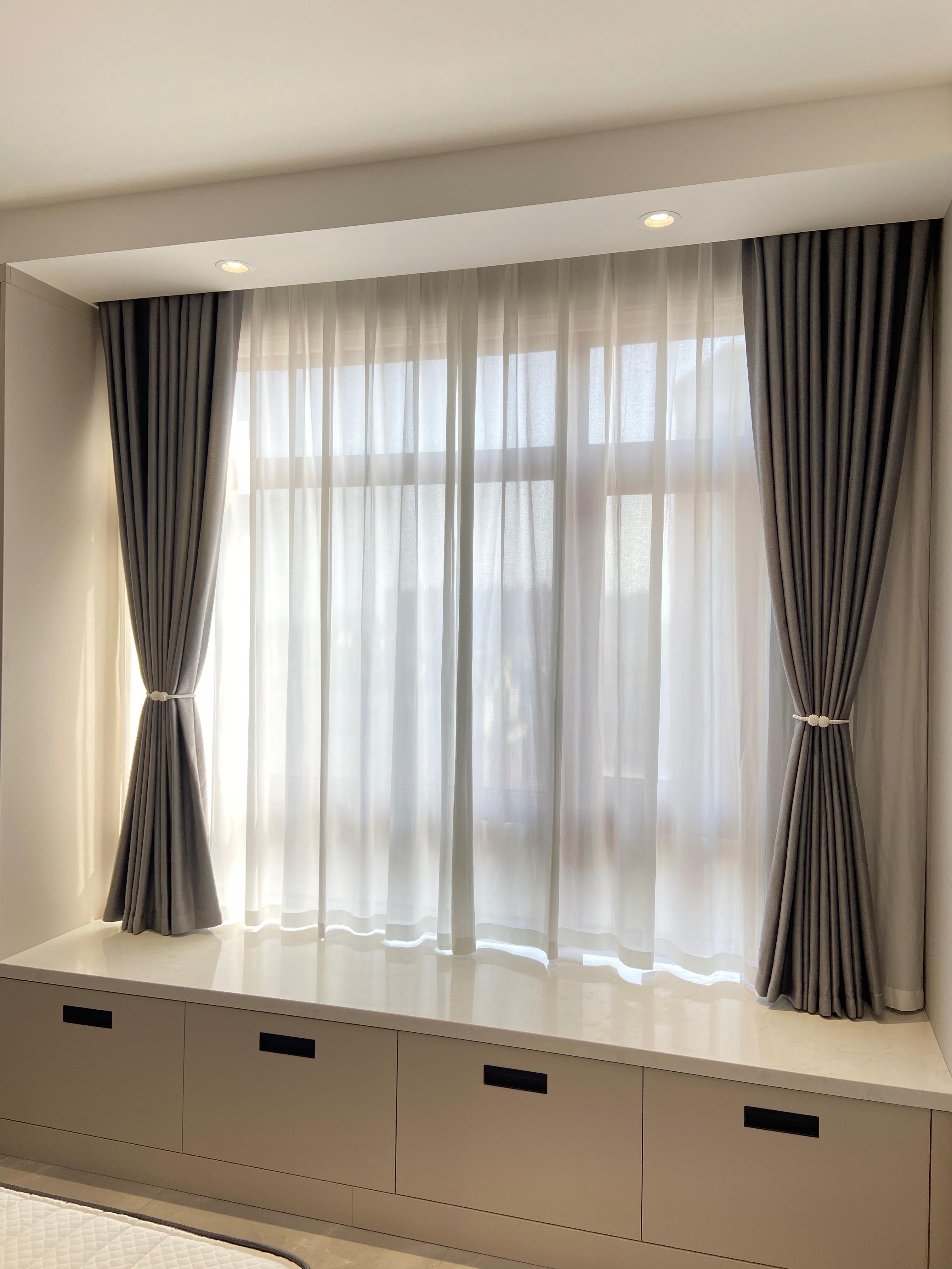 3种实用好看两不误的飘窗窗帘安装法