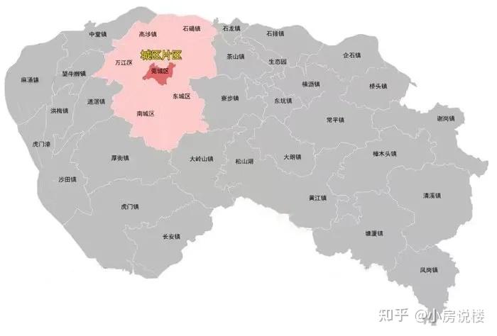 莞城地图范围图片