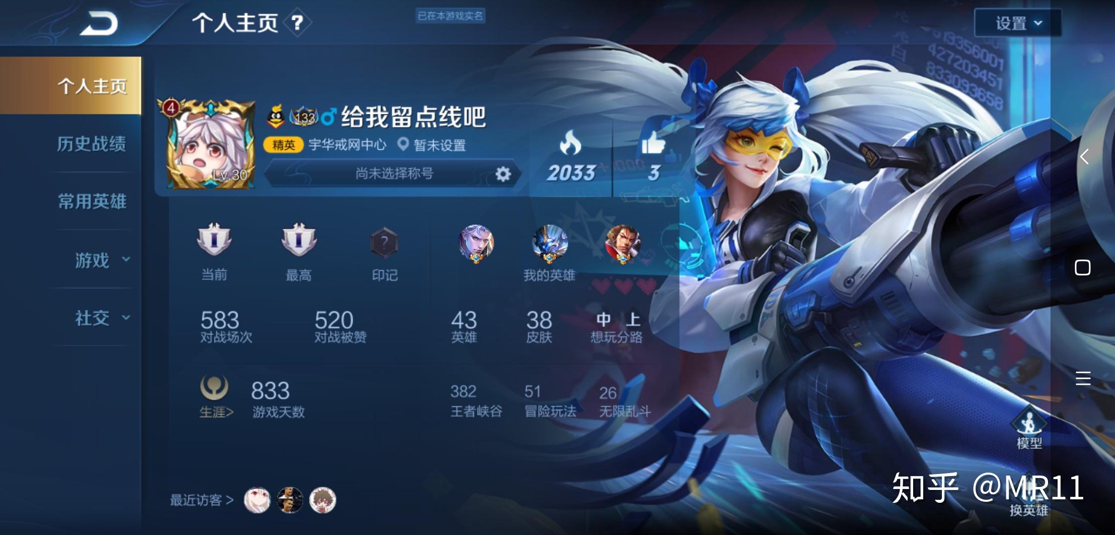 王者荣耀个人主页大家都展示的哪位英雄呀