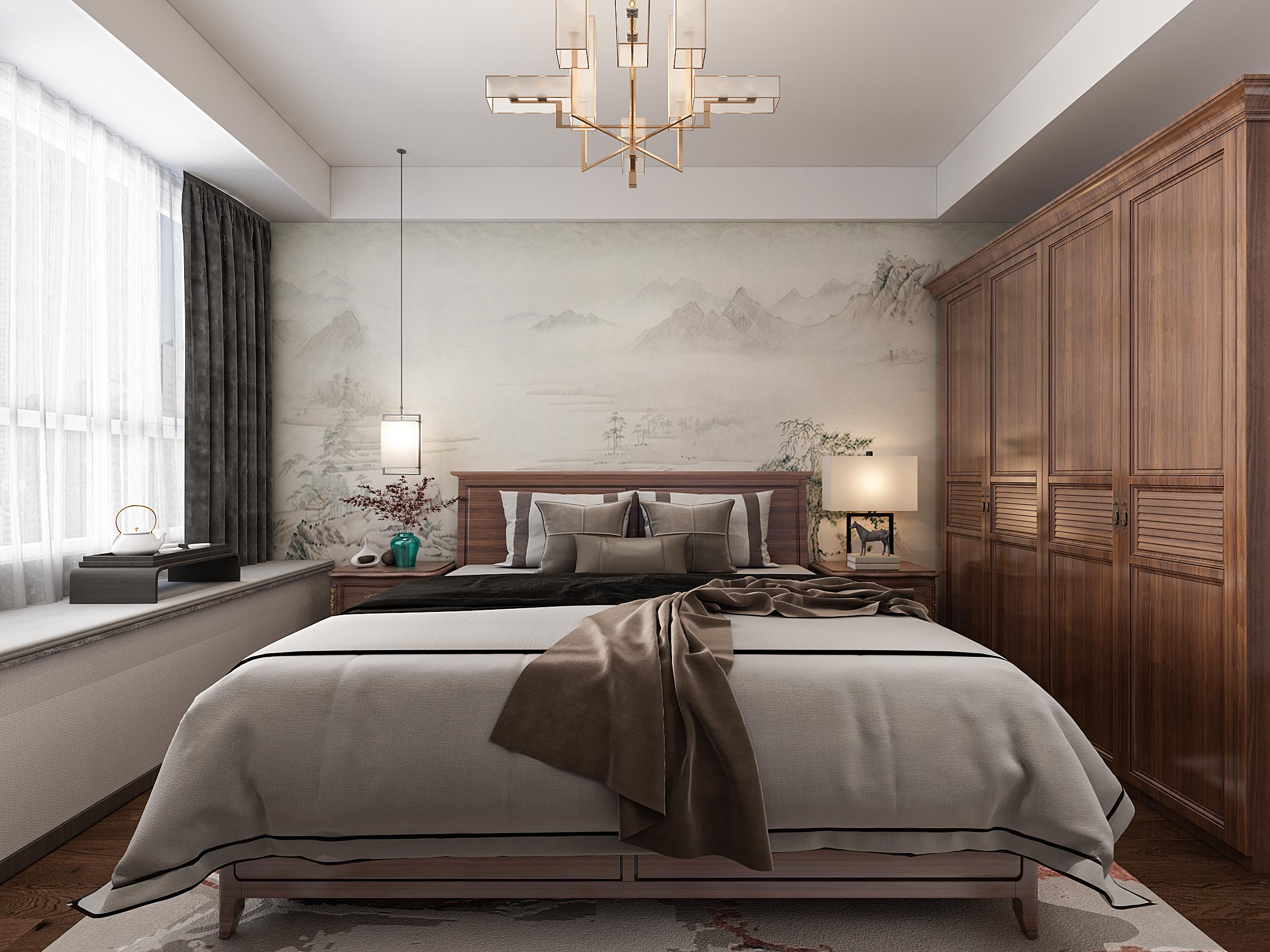 140㎡新中式从软装入手营造典雅中式韵味