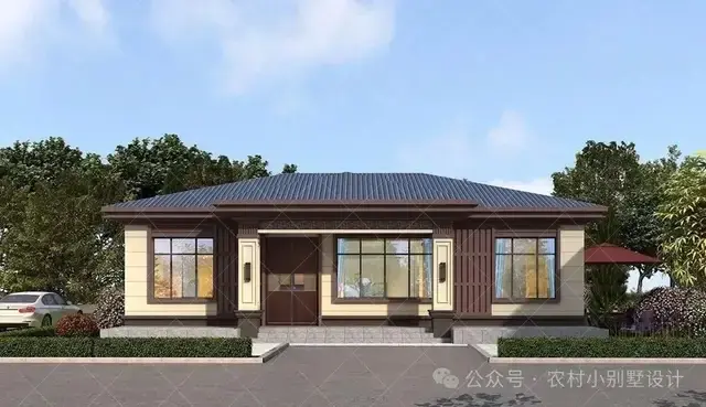 42套一层新中式别墅自建房,也霸气十足乡村一层养老农村别墅住宅 - 知乎