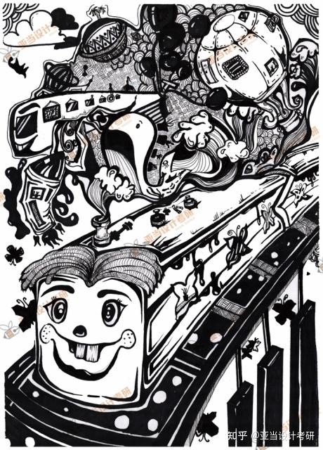 【考研装饰画】装饰画几种常见的构图方法与图案表现技法解析! - 知乎