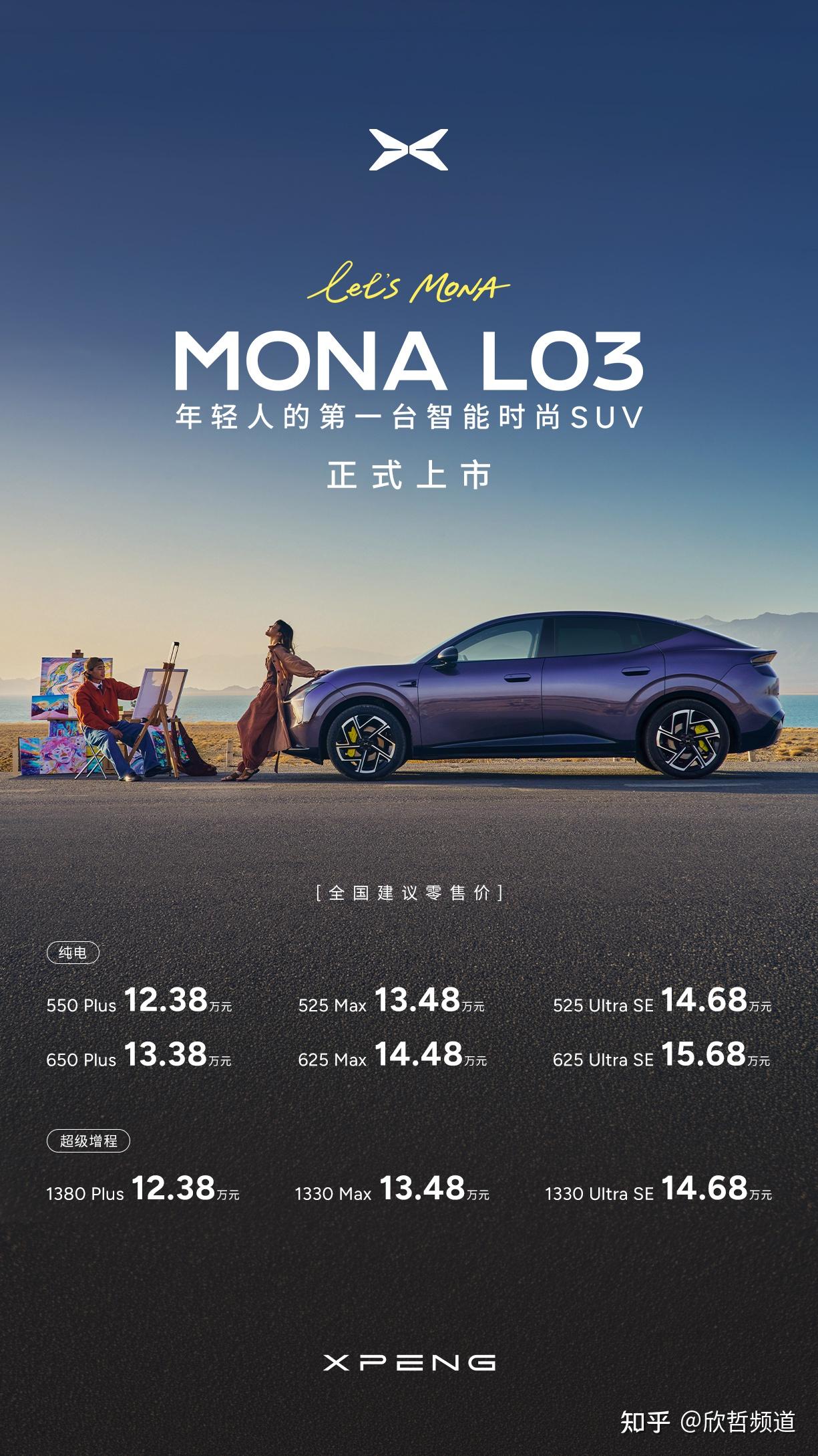 售价12.38万元起,小鹏MONA L03全球上市,打造原生全球车型新标杆