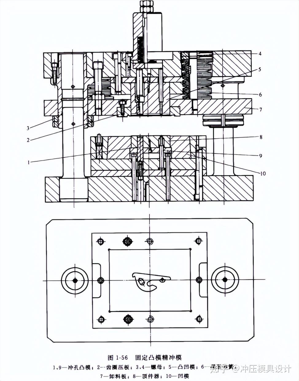 方管冲孔模具结构图片