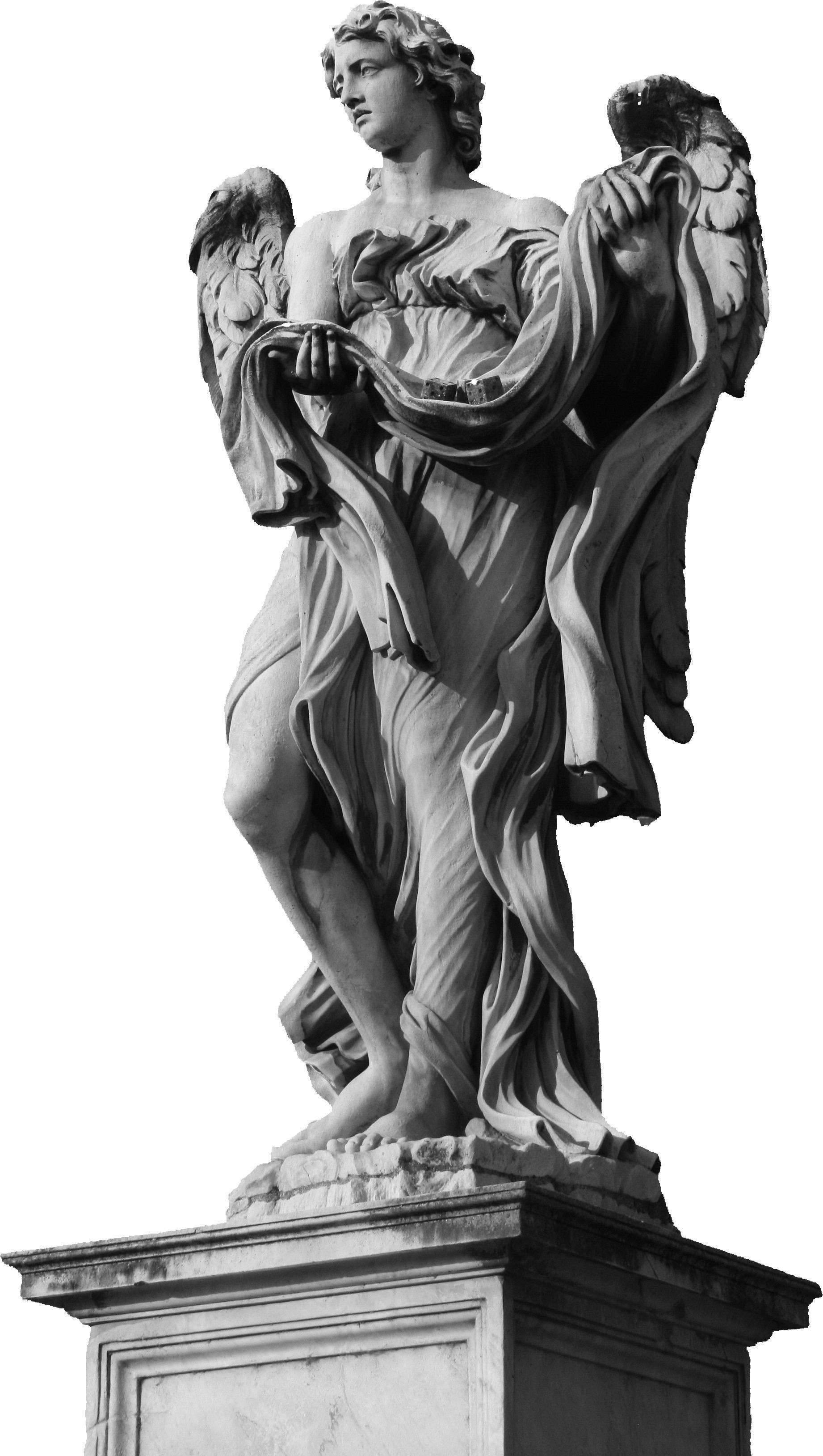 激光啄木鸟雕刻素材之灰度图天使雕塑