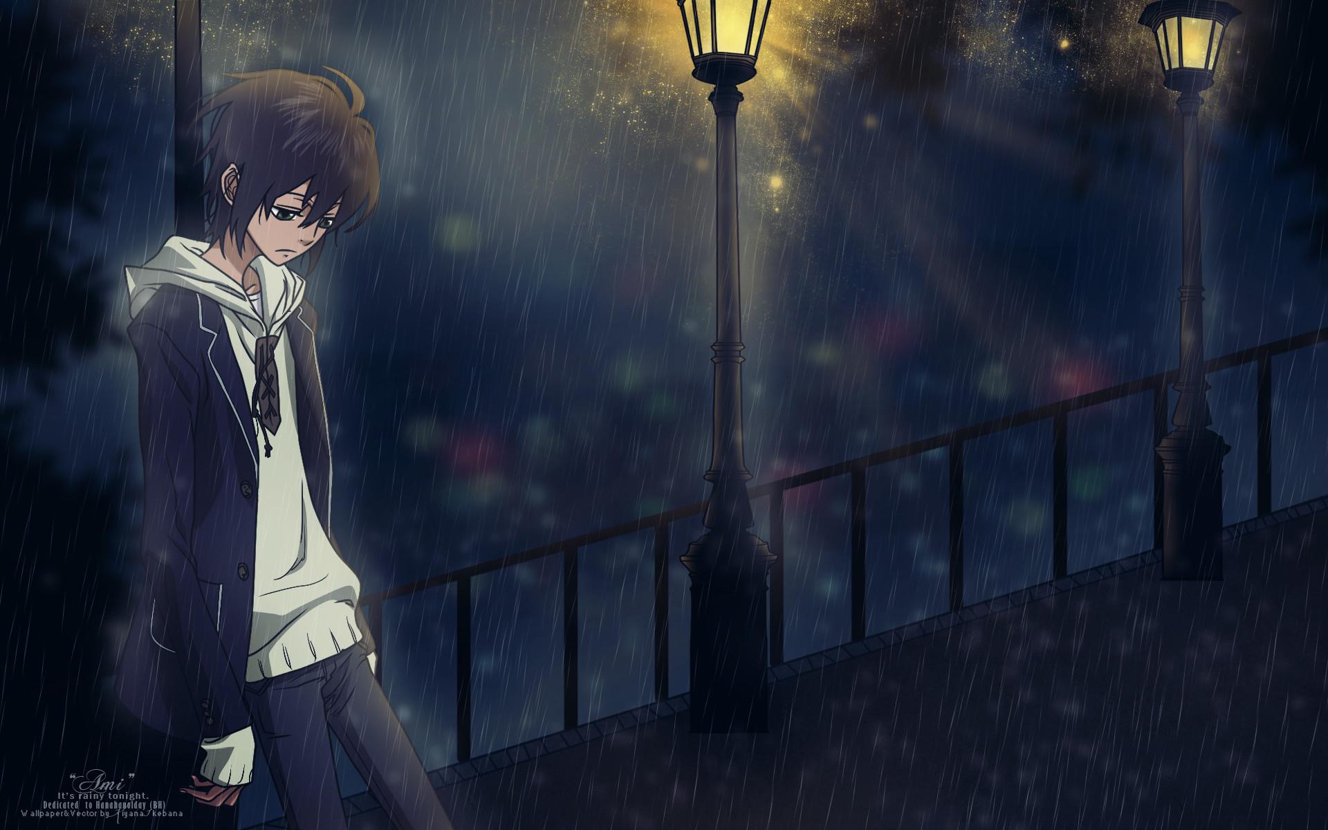 anime girls, Women, Rain, Umbrella Wallpapers HD / Desktop and Mobile Backgrounds