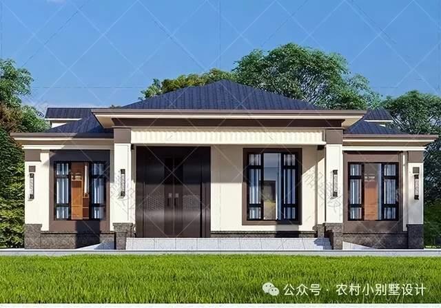 20款现代简约一层新中式自建房别墅,直接抄作业乡村一层养老房 - 知乎