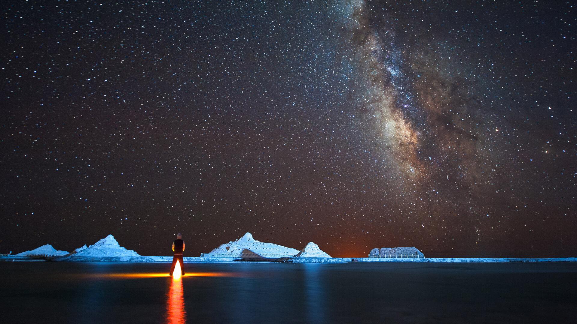 那是你没有看到夜晚星空下的茶卡盐湖有多美!