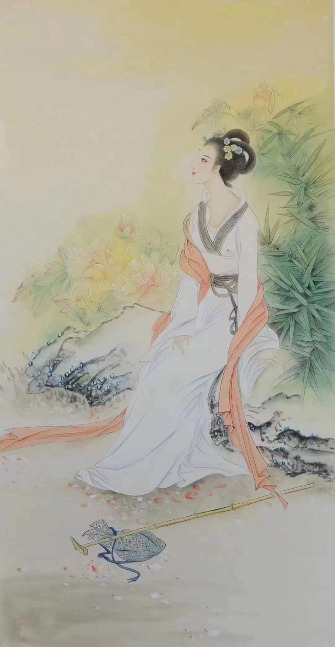 当代知名女画家,韩梅工笔画:清新典雅 秀丽洒脱