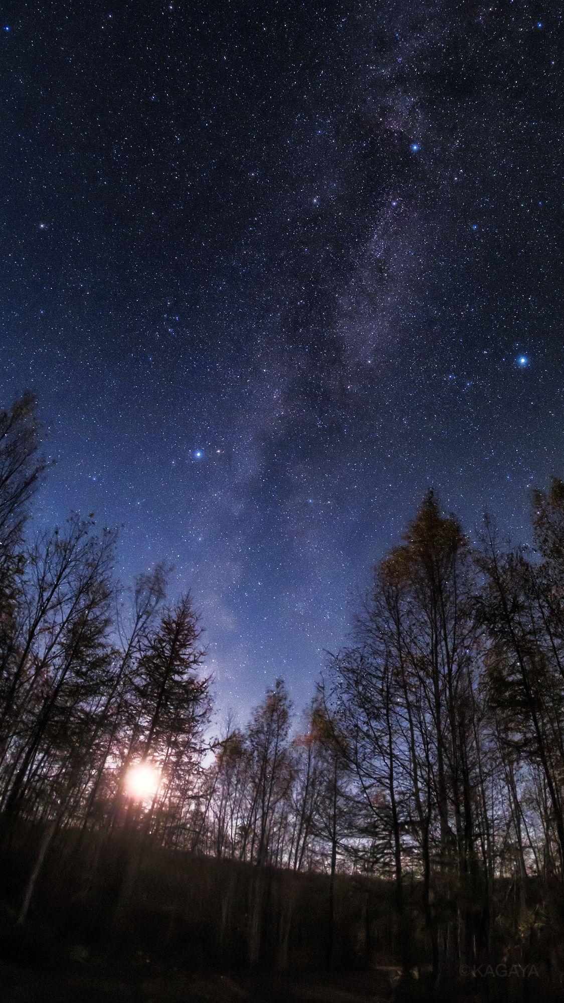 北半球秋季星空图片