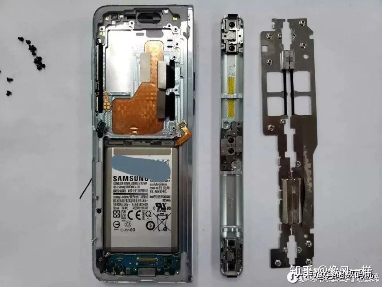 三星galaxyfold折叠屏手机拆解为君解读革命性的铰合链页技术