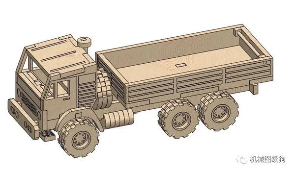 其他車型玩具自卸卡車激光切割模型3d圖紙solidwokrs附cdr