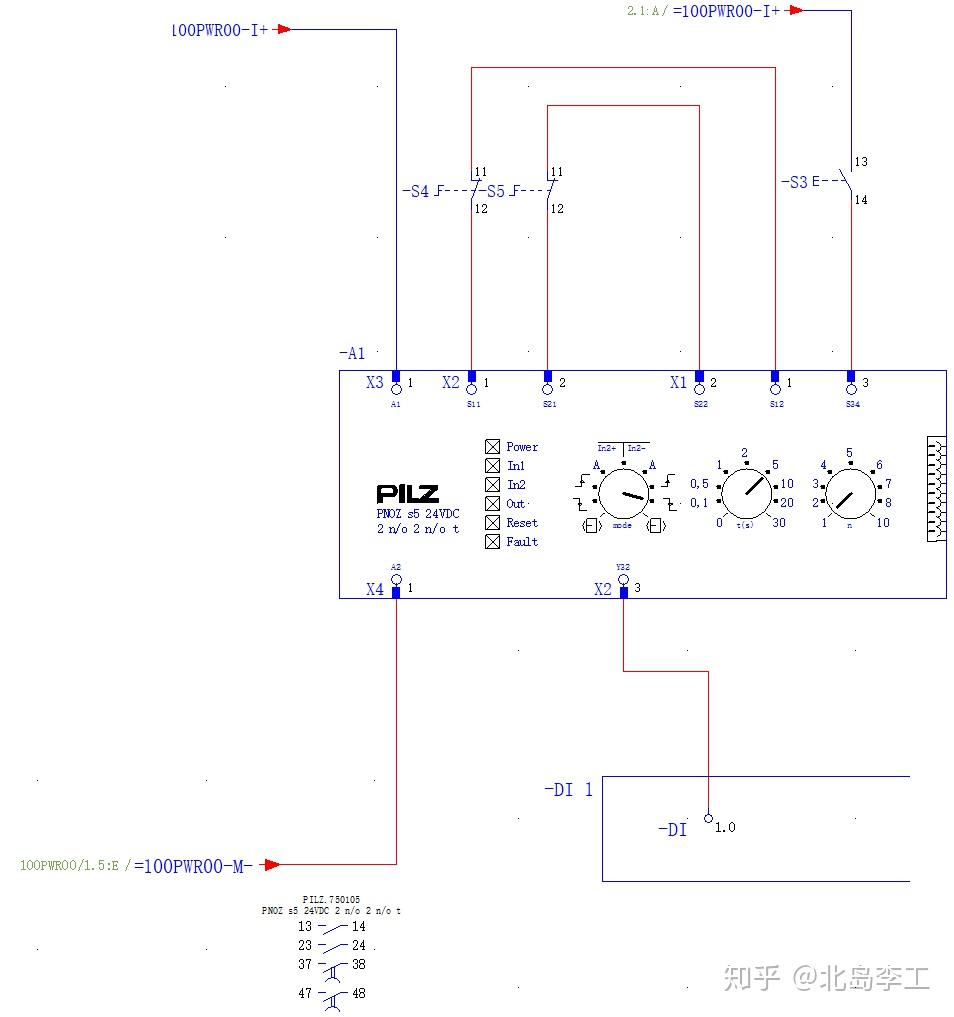 应用实例:pnoz s5安全继电器监控安全门开关