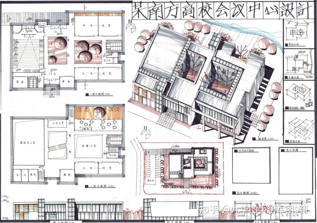 建筑快题设计应试技巧与高分快题赏析 - 知乎