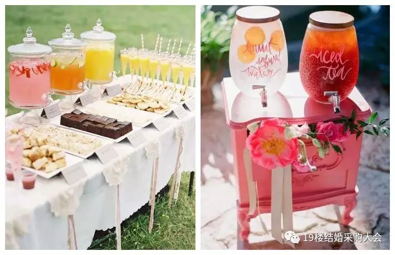 夏季婚礼降温的10个绝妙点子创意饮品台自己diy成本只要几百块