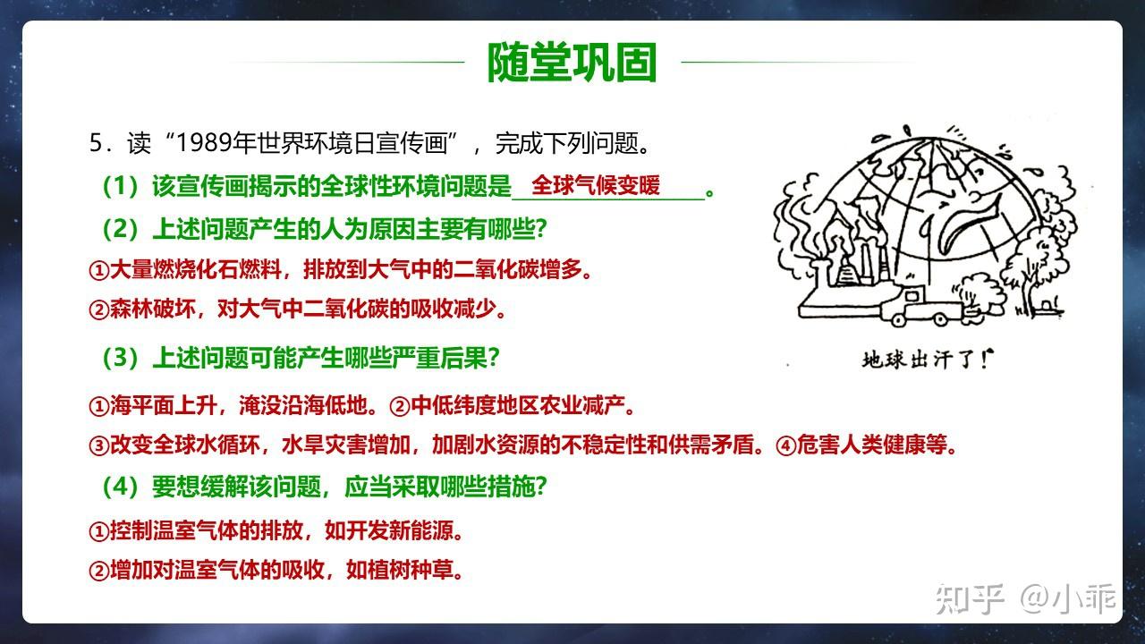 人教版必修二第五章第一节人类面临的主要环境问题 知乎