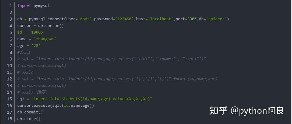 Python数据库操作 ---- pymysql教学 - 知乎
