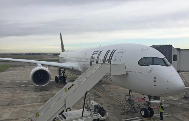 斐济航空接收首架a350美国市场是未来重点