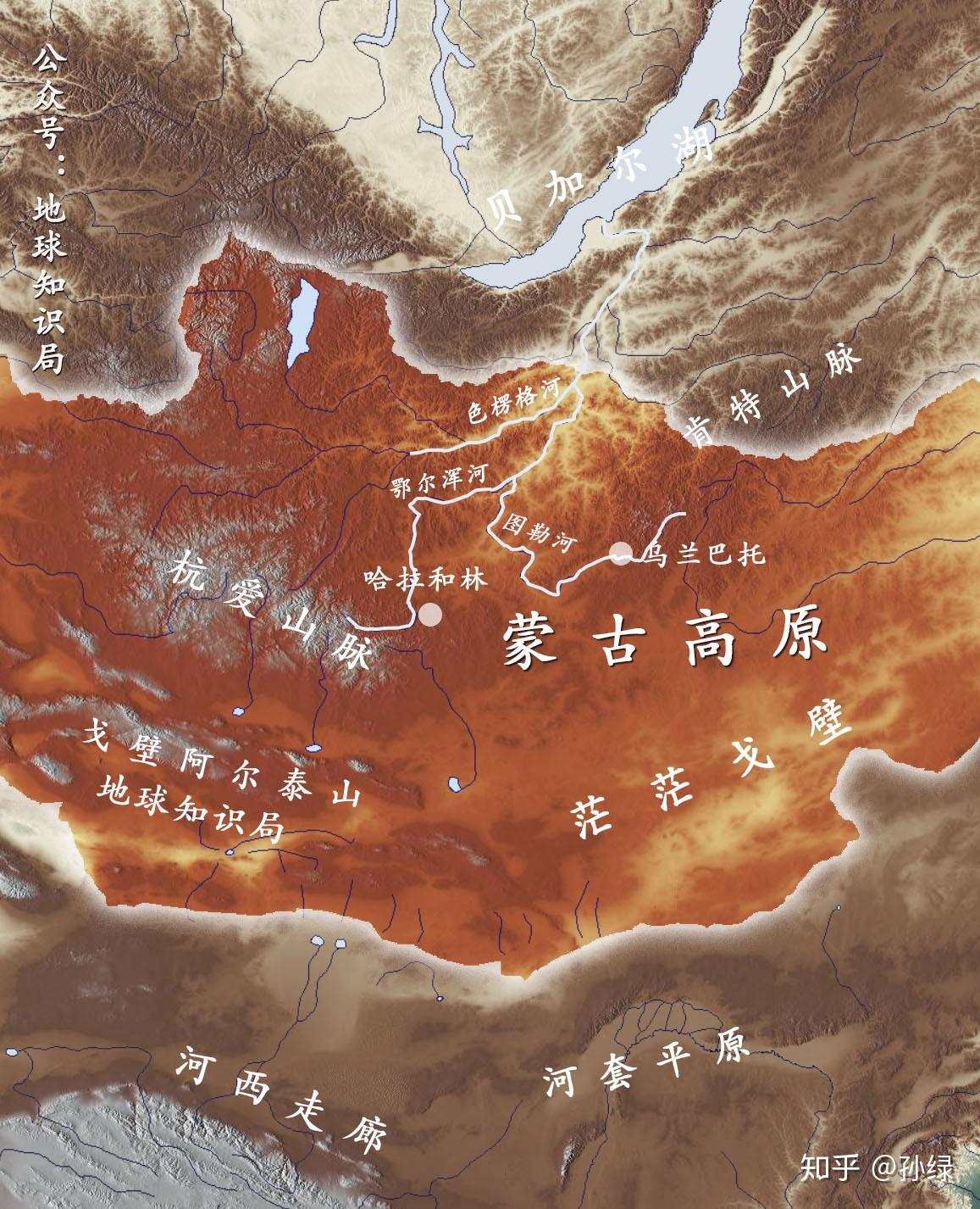 可见戈壁以北的蒙古高原与贝加尔湖有着密切的联系而向南的河流却很少