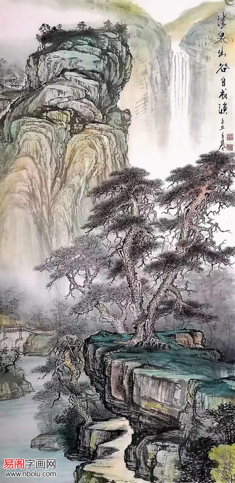 画家赵立基山水画作品赏析