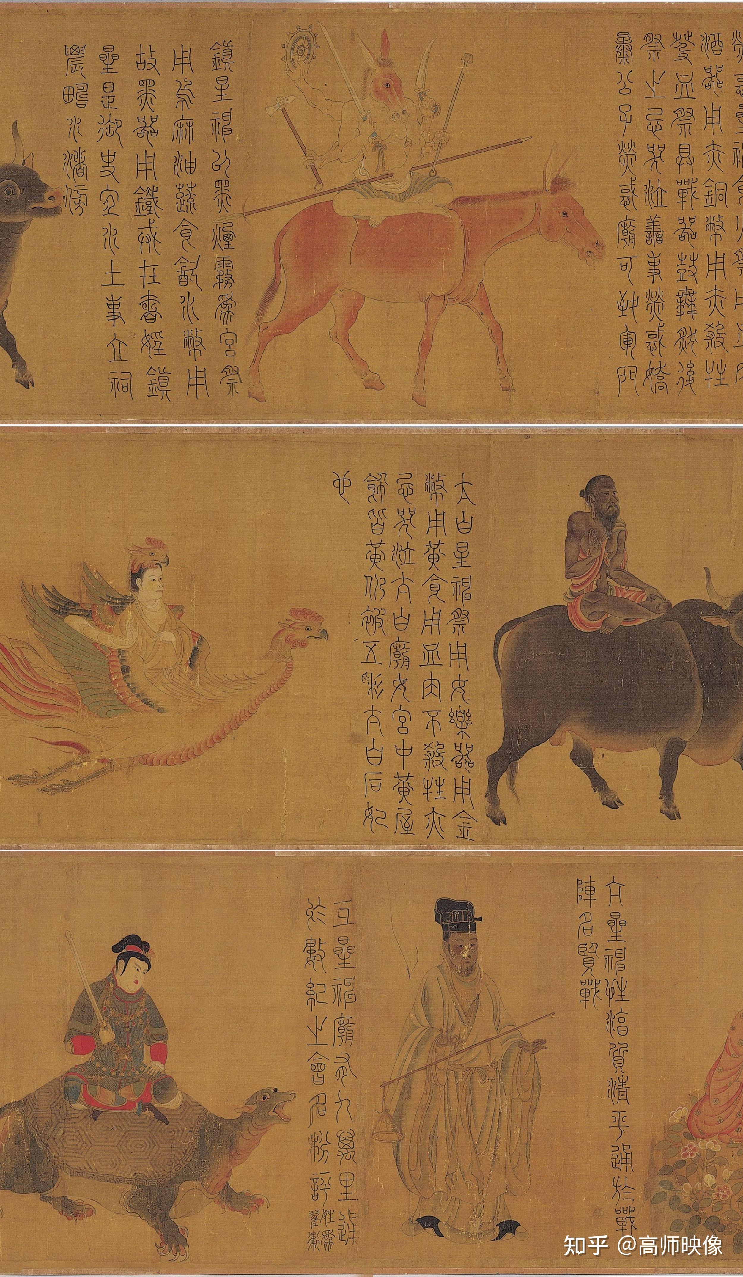 图2-1五星二十八宿神形图卷唐 梁令瓒(传)绢本设色27.5×489.