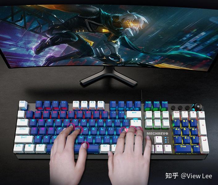 潮电の周刊只要百元左右的撞色青轴机械键盘机械革命s2机械键盘