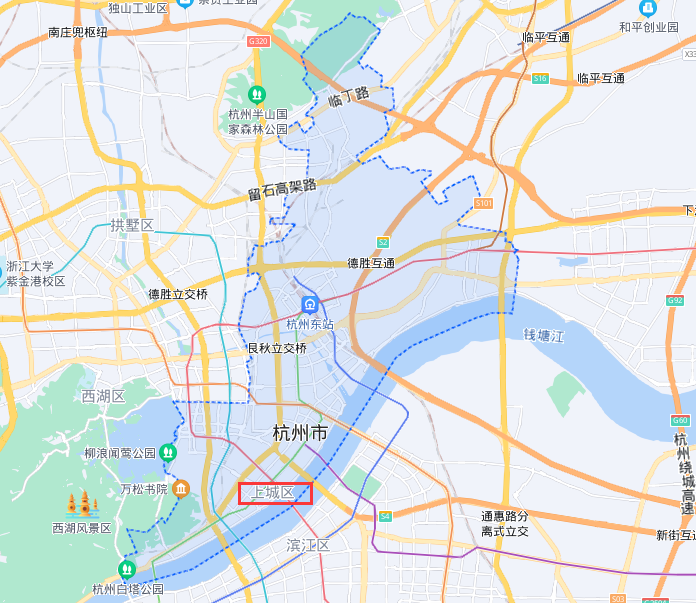新上城区范围地图图片